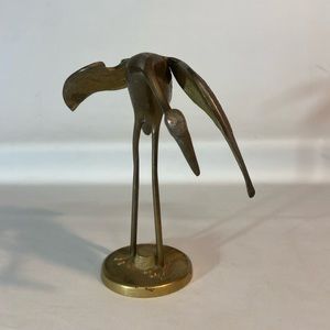 Vintage Leonard Silver MFG. Co. Solid Brass collection Crane Figurine